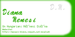 diana menesi business card